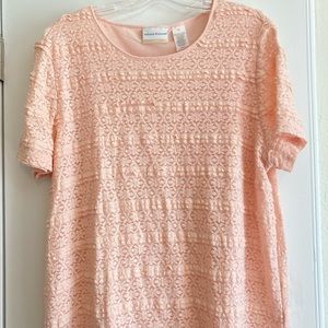 Alfred Dunner 1X coral blouse